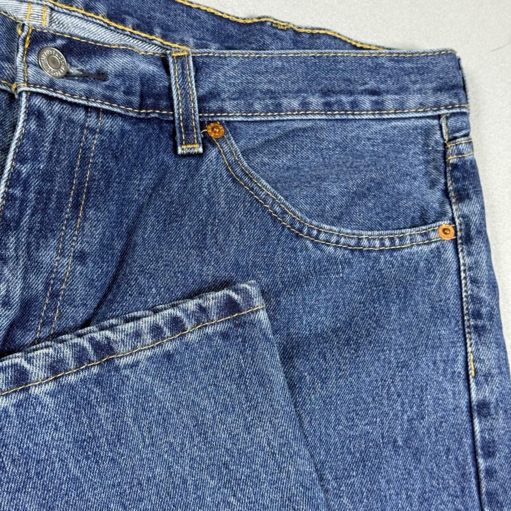 Levis 505 Regular Fit Jeans Mens Blue Denim Straight Leg Pants W40 L30